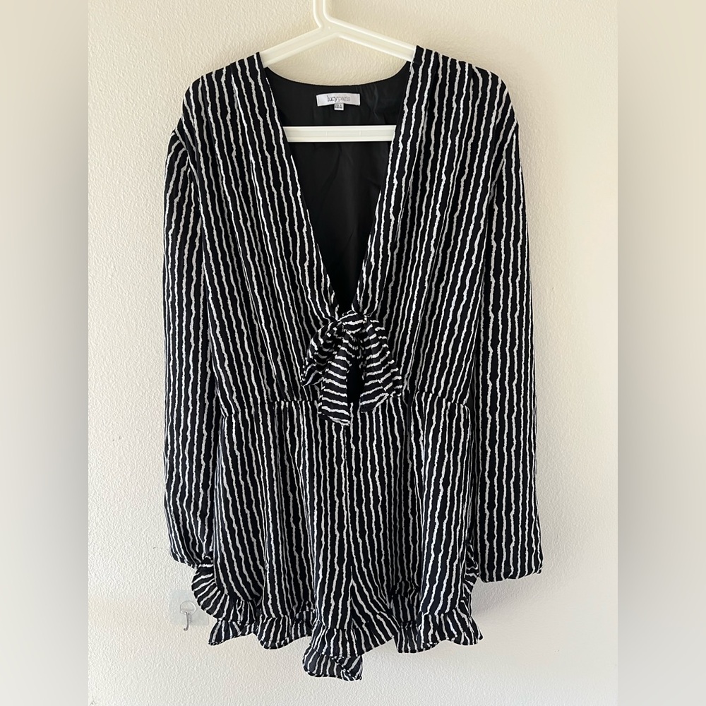 Lucy Paris tie front romper